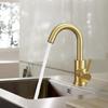 Arrival Light Luxury Gold Bathroom Basin Faucet Modern Stainless Steel Hot & Cold Water Mixer Tap for Vessel Sink
