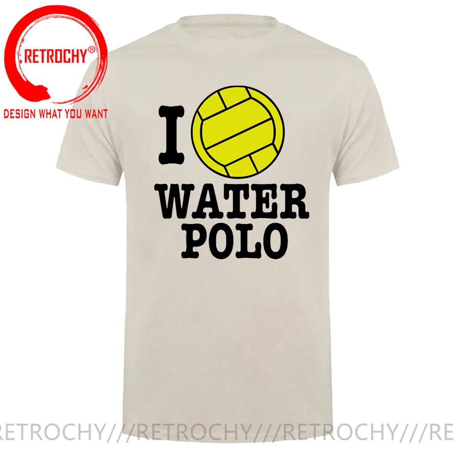 Funny Unisex T Shirts Unisex Novelty Tshirt I Love Waterpolo Cool T Shirt Unisex Cotton Tshirt Summer Brand TShirt Euro Size Tee Shirt