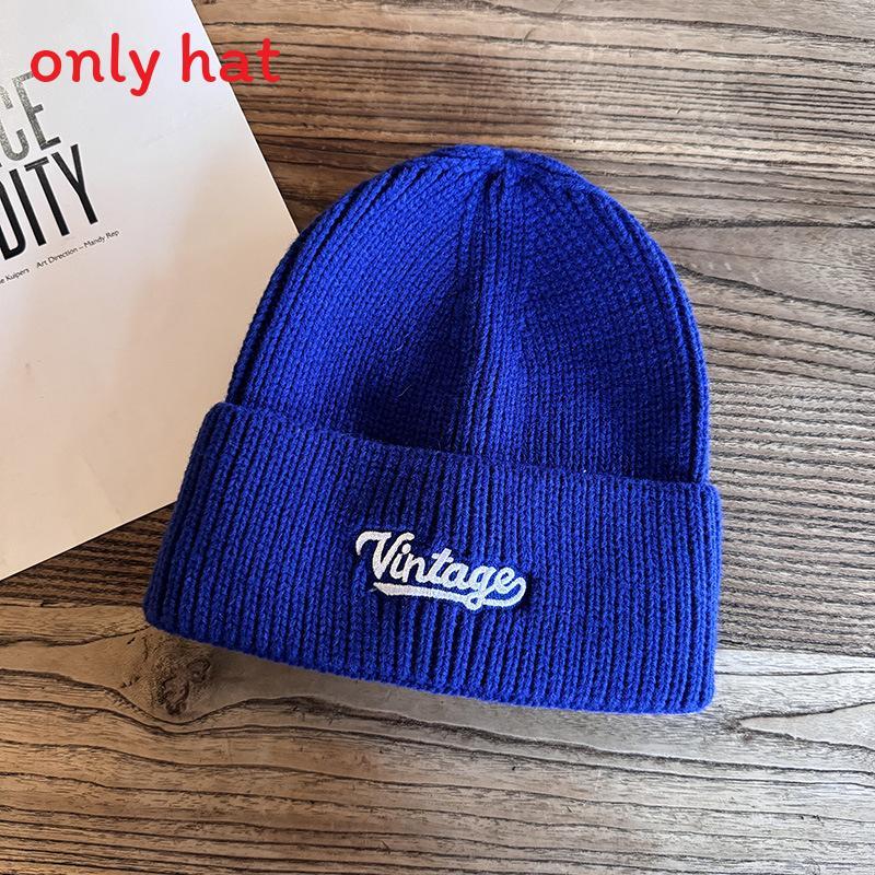 Letter Embroidery Fashion Neutral Casual Warm Knitted Hat For Autumn Winter And