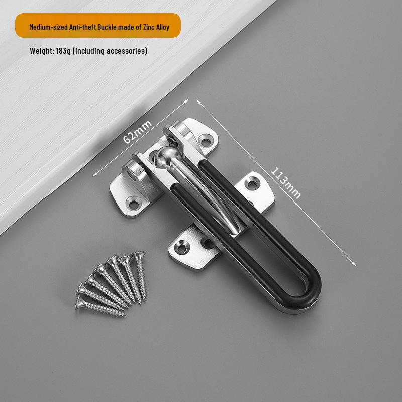 Zinc Alloy Anti-Theft Safety Door Chain with Pin-Type Bolt for Hotel Rooms