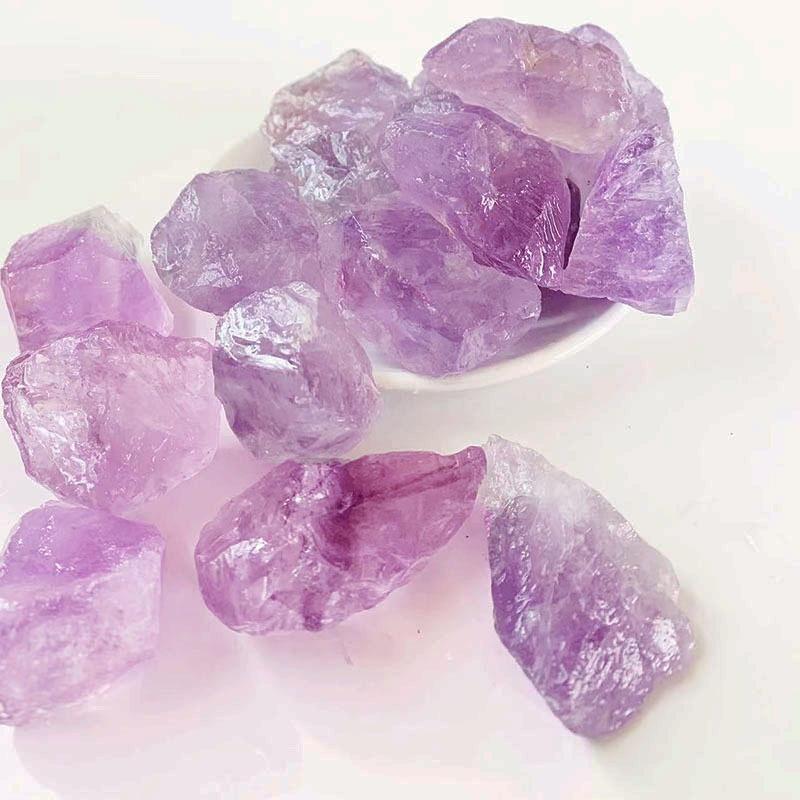 Amethyst Rough Raw Ore Stone Fish Tank Decorative Specimen Natural Light