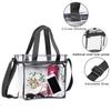 Enkrio Clear Tote Bag, Shoulder Bag, Transparent Tote Bag, Crossbody Bag, Large Capacity, Waterproof, Transparent, Pool Bag, Vinyl Bag, For Office Use