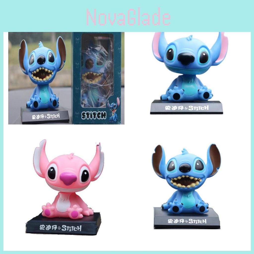 Lilo Stitch Shaking Head Doll Car Ornament Toy Pvc Action Figure Decoration Gift