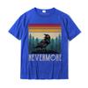Vintage Nevermore Shirt Edgar Allan Poe The Raven Premium TShirt T Shirt Fitted Gift Cotton Unisexs T Shirt Gift