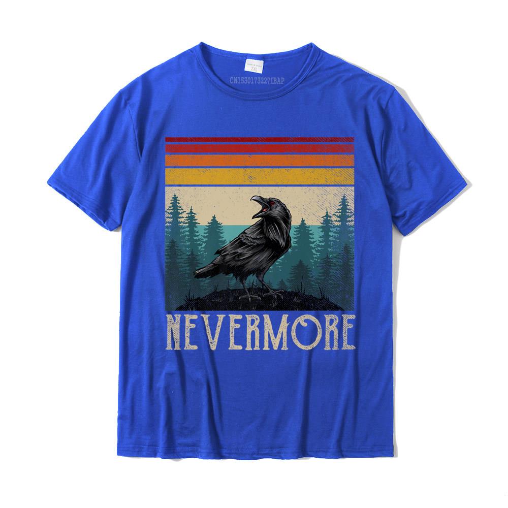 Vintage Nevermore Shirt Edgar Allan Poe The Raven Premium TShirt T Shirt Fitted Gift Cotton Unisexs T Shirt Gift