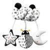 Aipinqi Black & White Animal Baby Car Crib Toy with Bells