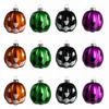 12 Pack Halloween Plastic Pumpkin Hanging Decorations, Face Balls for Party Home and Yard