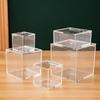Square Cube Acrylic Box With Lids Stackable Design Transparent Container Transparent Case Clear Cube Box Decorative Use