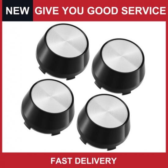 

Universal 57mm Base Outer Diameter 5 Clips 60mm Wheel Hub Center Caps Pack of 4