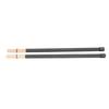 2Pcs Drum Brush Drumstick Stick Mallet Bamboo Percussion Tool Instrument Accessory Set Kit Black