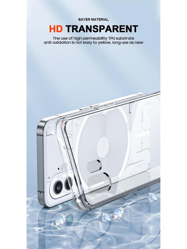 Ultracienkie Przezroczyste Etui TPU+PC dla Nothing Phone 3 i Phone 2