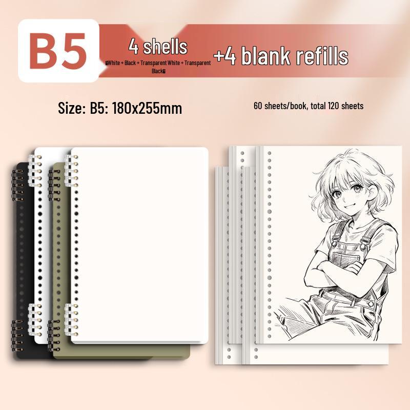 Morandi Detachable Student Sketchbook - Thick, Comfortable, Colorful Art Drawing Pad