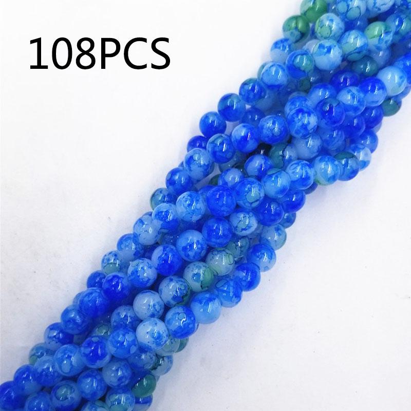 70/108pcs 8mm Glass Loose Beads DIY Handmade Accessories for Bracelet Necklace  Jewelry Making