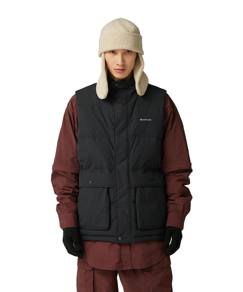 Snow Peak Everyday Down Vest and Size S JK-25AU007, Men's Women's, Black,
