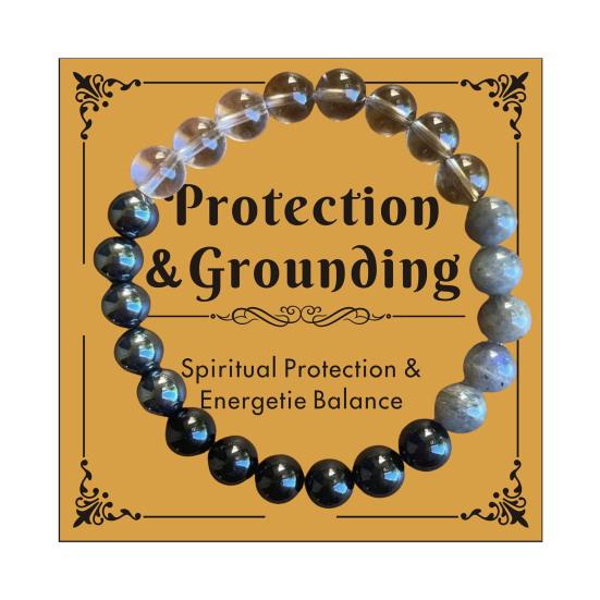 Bracelet Sustainable Natural Faux Crystal Stretchy Bracelet with Four Healing Stones Rose Quartz Bracelet