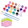 12-Color Acrylic Paint Set for Kids - Student Art & Craft Kit with Paint Strips for Plaster Dolls