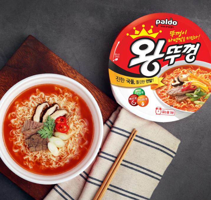 Wangttukkeong Cup Ramen 110g x4 – Large Korean Spicy Instant Noodles