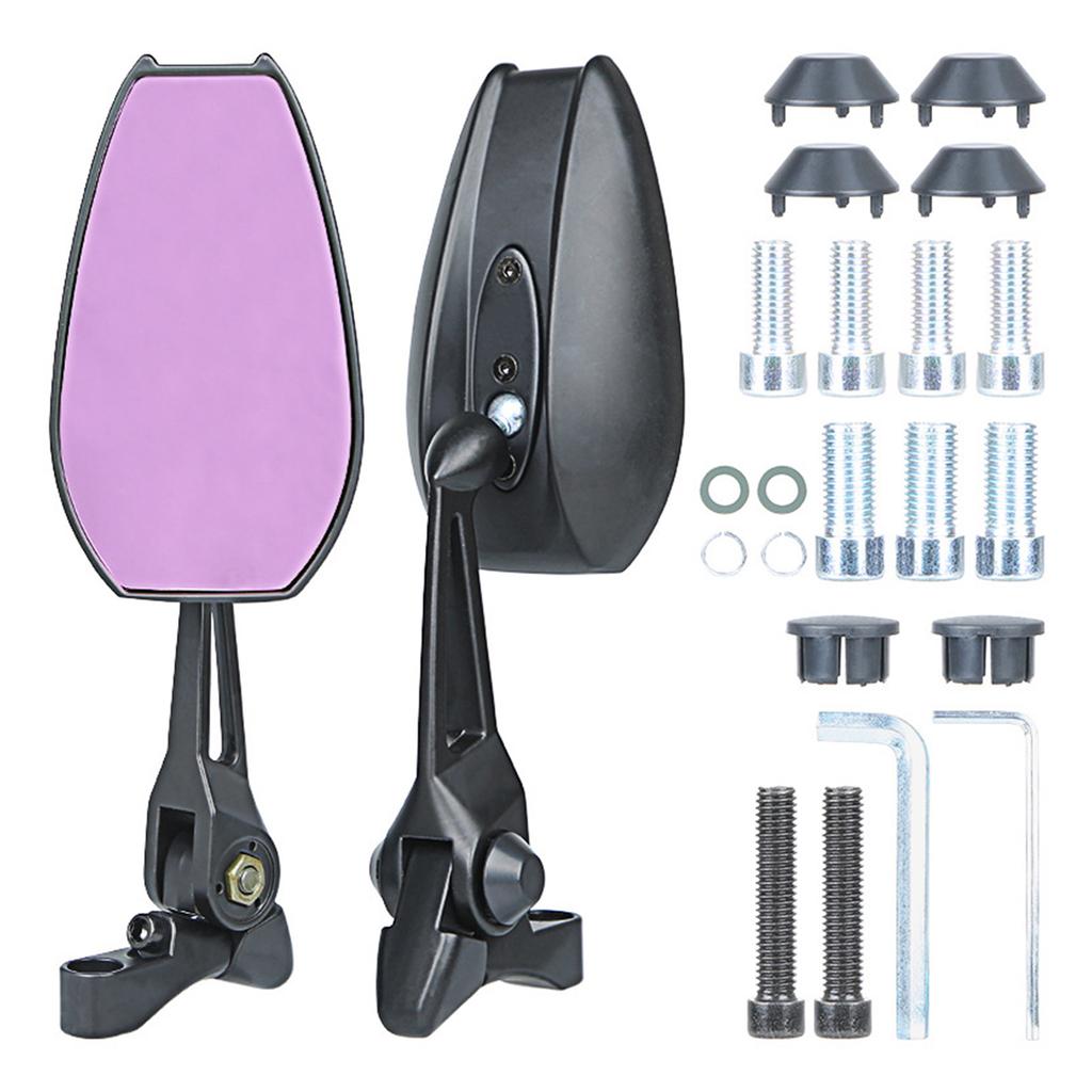 Versatile Motorcycle Scooters Side Mirrors Anti Glares Glass Easy Install Handlebar Mirror Rearview Glass for Night Ridi