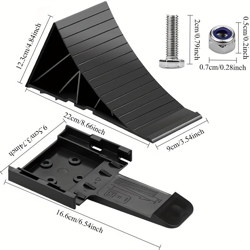 Wheel Chock Tire Support Pad Black Plastic Anti-Slip Tire Stopper Unviersal RV Trailer Wheel Stop Block Control Skid Resist