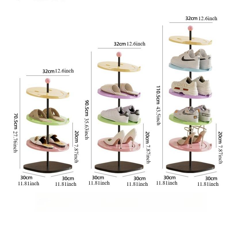 Multi-layer Shoe Rack Space-Saving Rainbow Shoe Organizer Standing Entryway Shoe Shelf for Dorm/Apartment Wardrobe Storage