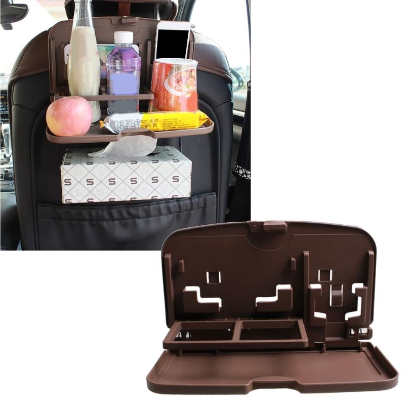 Vehicle Seat Back Organizers Tray Multifunctional Drink Holder Quick Mount System For Snacks Meals Car Interior