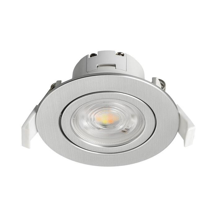 3in1 Round Recessed LED Spotlight Alu 7W IP20