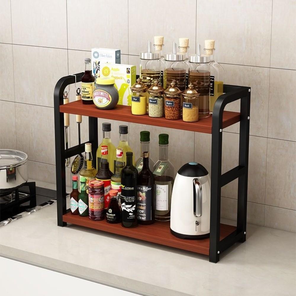 Raft Metalic de Blat cu Economie de Spațiu 2 Nivele Raft pentru Condimente Raft pentru Depozitare Condimente Utilizare Bucătărie