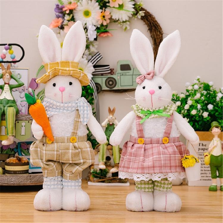 Festival Doll Easter Rabbit Fine Craftsmanships for Warm & Stylishs Party Accent