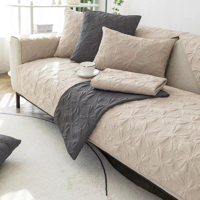 Four Seasons Universal Sofa Cushion Solid Color Modern Combination All-inclusive Universal Sofa Cover Non-slip Nordic Sofa Towel