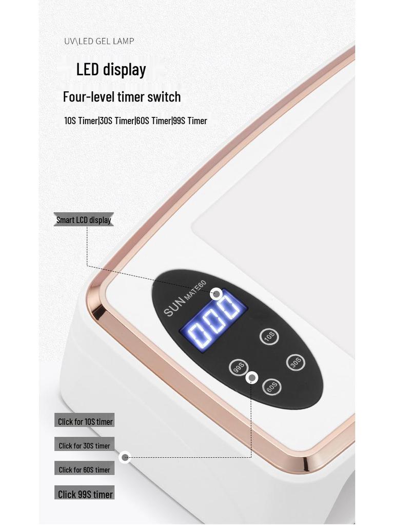 High-Power Wearable UV Nail Lamp & Hand Pillow for Nail Salon