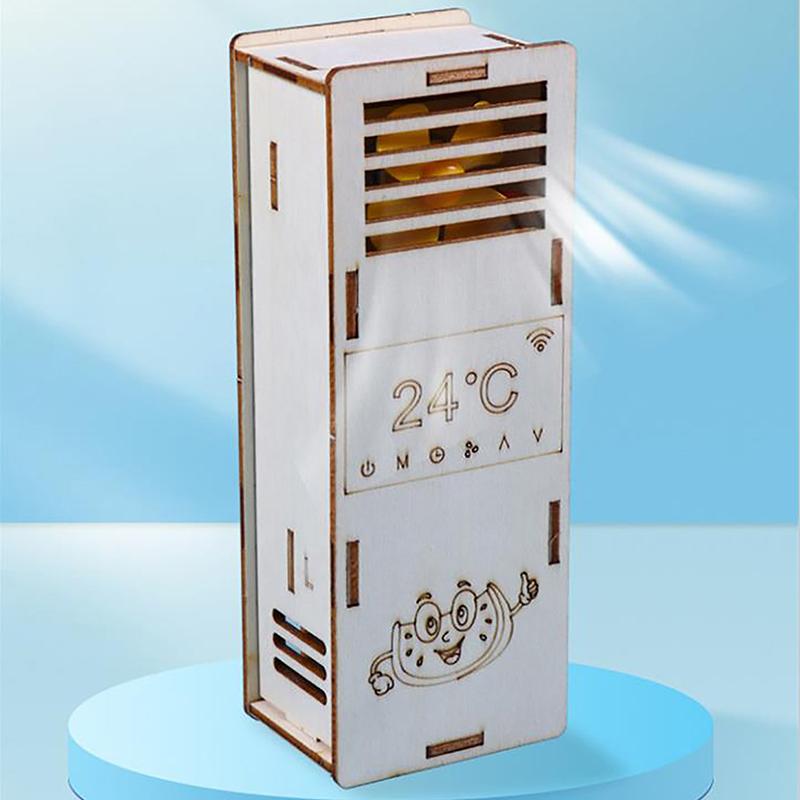 Diy Science Toys Air Conditioning Fan Model For Kids Stem Electric Educational Kit Experiment Puzzle Kid Toy