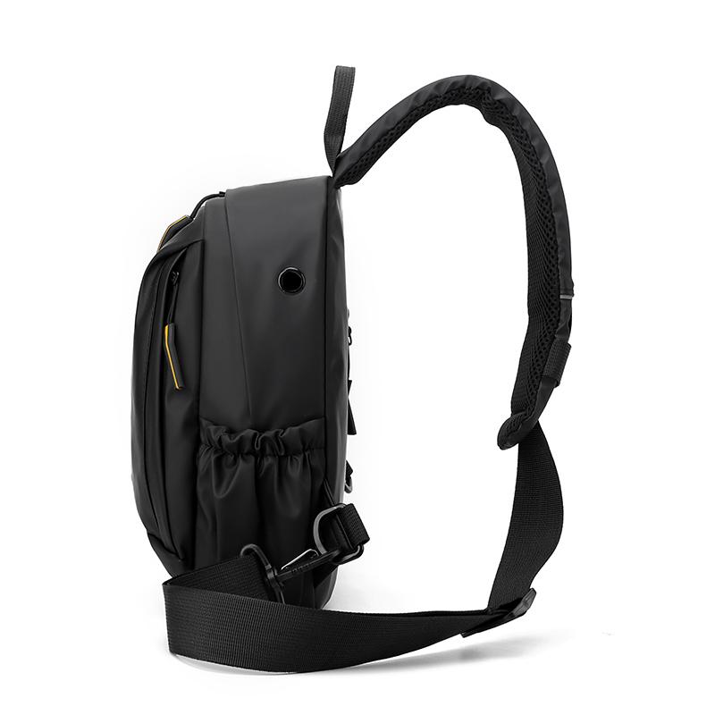 Borsa a tracolla impermeabile da uomo, borsa sportiva da petto, borsa a spalla multifunzionale di grande capacità