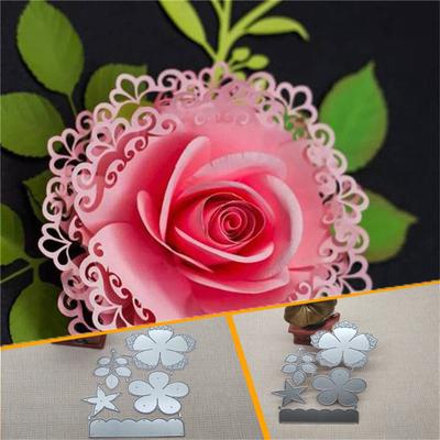 Matrizes de corte de metal para scrapbooking, matriz de corte de folhas de flores de rosas, cartões de papel faça você mesmo, artesanato, matrizes de corte de metal, flores, árvore