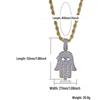 Men's Trendy Retro Fatima Hand Zircon Necklace