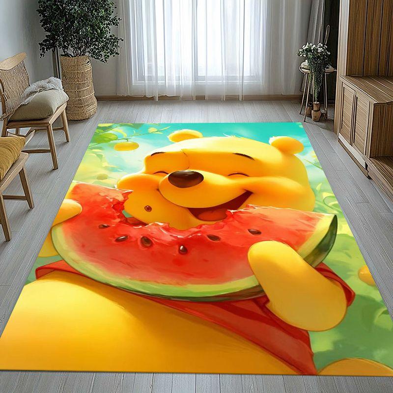 Kawaii W-Winnie Pooh Bear Cartoon Soft Non-Slip Large Area Rug for Living Room,Bedroom Playroom Carpet Mat for Sofa,Home Decor