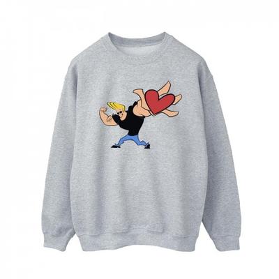 Johnny Bravo Mens Heart Present Sweatshirt
