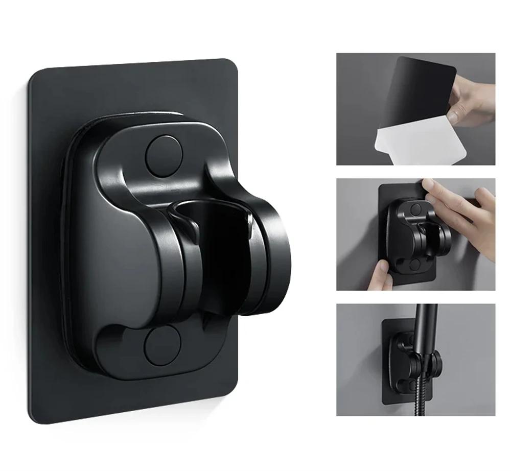 

Ручная душевая лейка с функцией остановки подачи воды One Touch, 5 режимов, регулируемая черная душевая лейка высокого давления, аксессуары для ванной комнаты