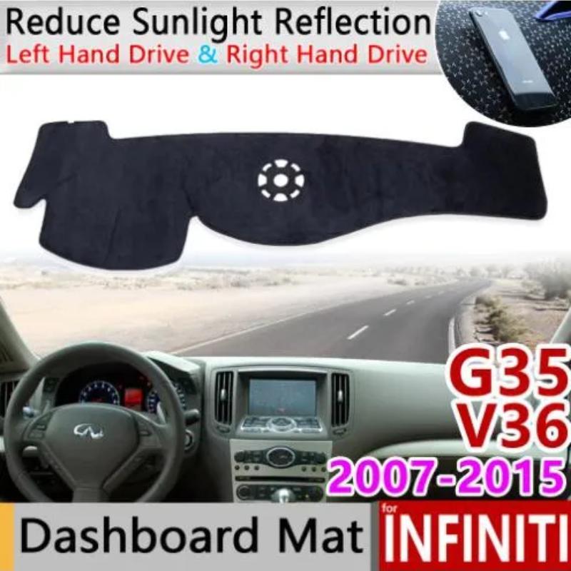 

Противоскользящий коврик для Infiniti G37 G35 G25 2007 ~ 2015 седан-купе, противоскользящий коврик для приборной панели, аксессуары для приборной панели