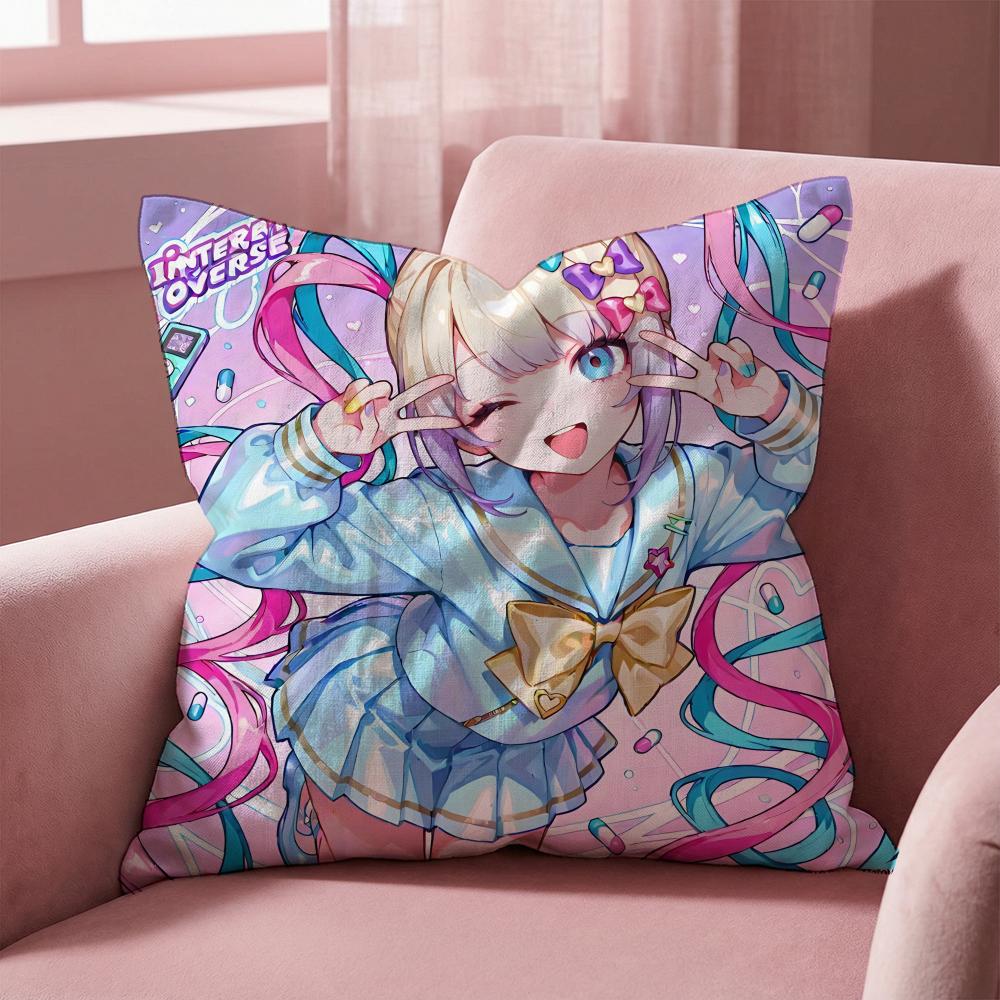 Kawayii Needy Streamer Overload Cushion Cover Multi-Scene Pillow Cover for Home & Car - Reversible, Soft & Durable for Daily Use