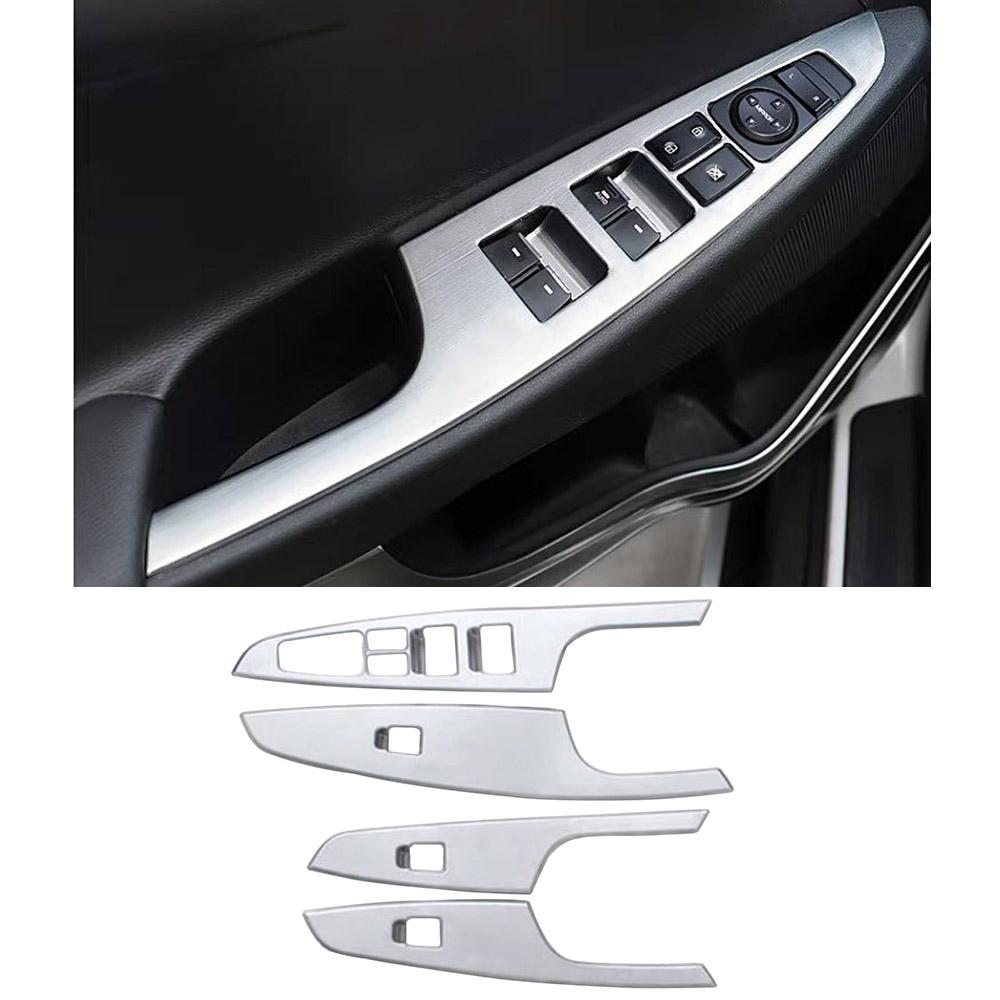 För Hyundai Tucson 2015- Innerdörrhandtag Lässtrålkastare Sätesjustering Fönsterhiss Strömbrytare Knapp Triangelpelare Trim
