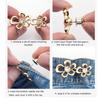 6Pcs Elegant Flower Waist Tightening Button For Jeans Pants Waist Fastener Clip Waist Cincher for Waist Adjustment