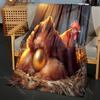 1PC The hen that lays golden eggs Blanket Warm Soft Fluffy Kids and Adult Sofa Bed Throw Blanket Suitable Home Travel Camping