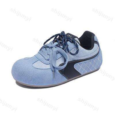 Mode Damen Schuhe 2025 Frühling Plateaus Sneaker Bequeme Damen Vulkanisierte Schuhe Schnürschuhe Rutschfest Lässige Flache Schuhe