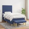 Maison Exclusive - Slatted Bed Base with Mattress Blue 90x200 Cm Fabric