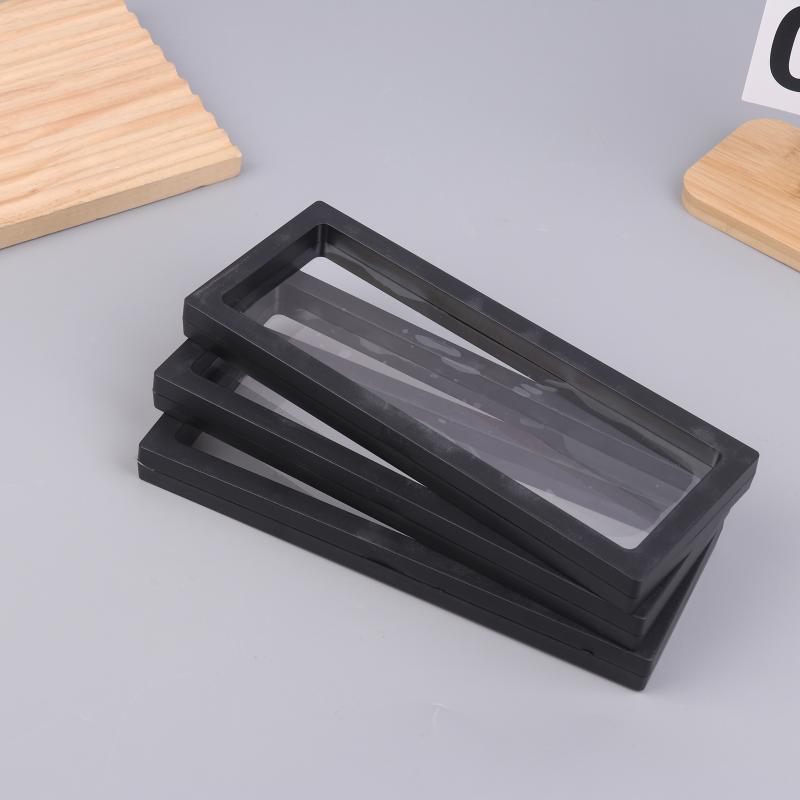 Acrylic 3D Floating Frame Display Holder Stand for Small Collectibles Jewelry Medals Transparent Frame for Shelf Display