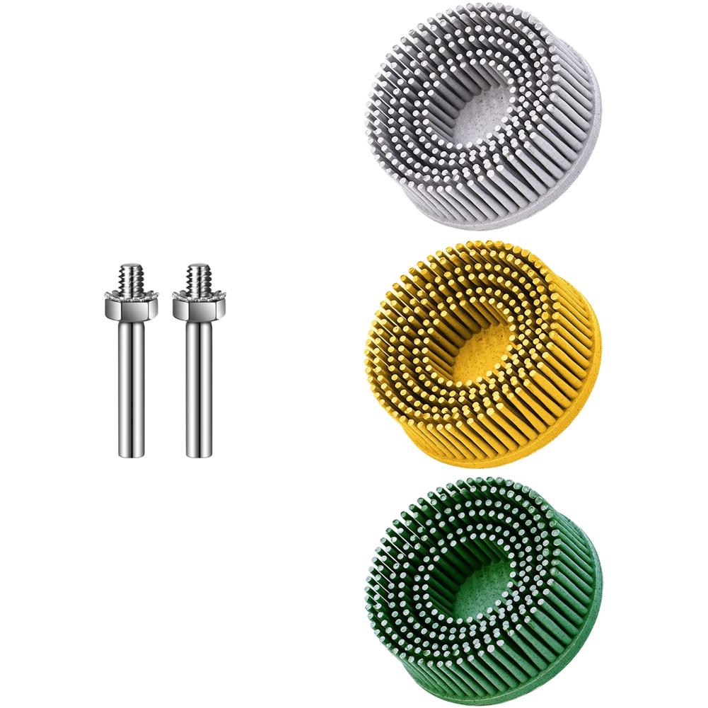 

5pcs Rubber Bristle Disc Brush Set Abrasive Brush With Connecting Rod For Deburring Polishing Metal Aluminum Iron Automotive China Mainland