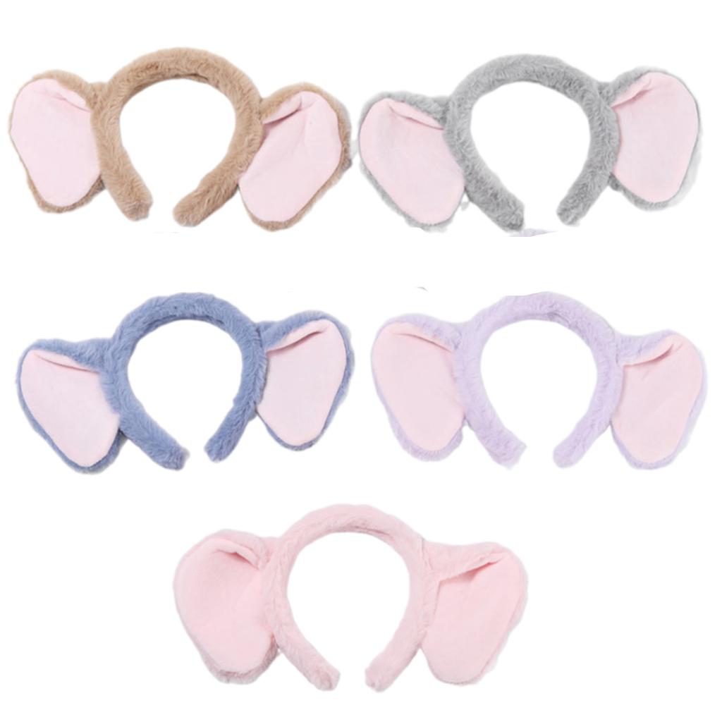 Plüsch Elefant Cartoon Stirnband für Kinder Haarteile Kopfbedeckung Weiches Haaraccessoire für Make-up und Hautpflege