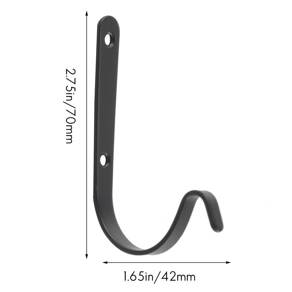 A84E-Set Of 10 Hanging Basket Bracket Hooks Iron Wall Hanging Hooks Curved Up Plant Hook For Hanging Bird Feeders, Lanterns