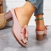 Women's Block Heeled Peep Toe Sandals - Stylish Slip On Heels for Going Out and Casual Summer Wear