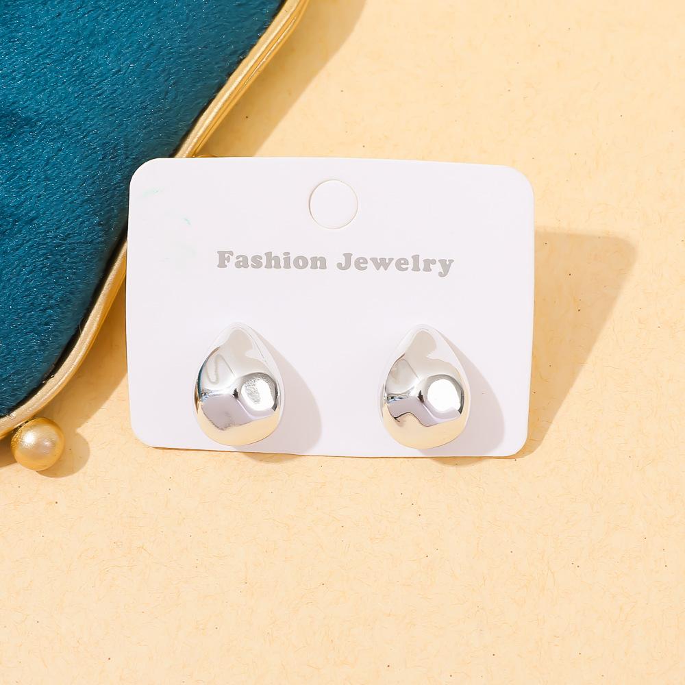 Acrylic gold-plated stud earrings geometric retro electroplated ins stud earrings premium light-sensitive earrings set